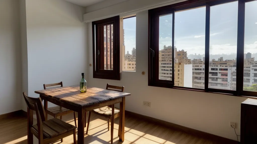 Rincón de estudio en casa por la noche con apuntes de idiomas para viajar