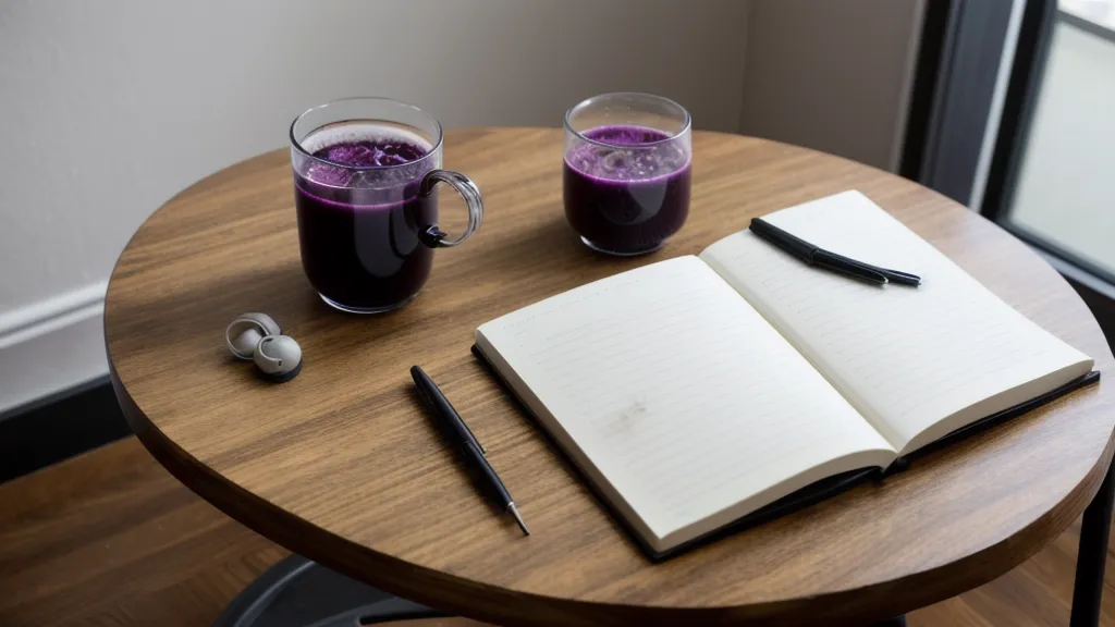 Taza de café junto a un celular con una app de inglés autodidacta abierta, en un ambiente de cafetería